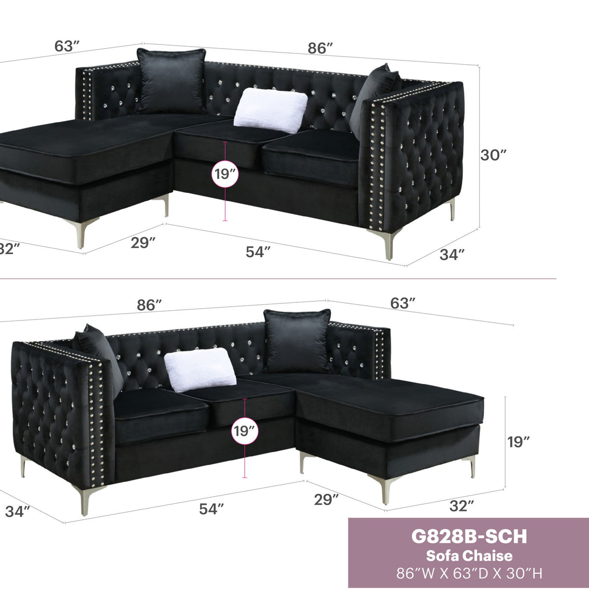 Paige - Sofa Chaise