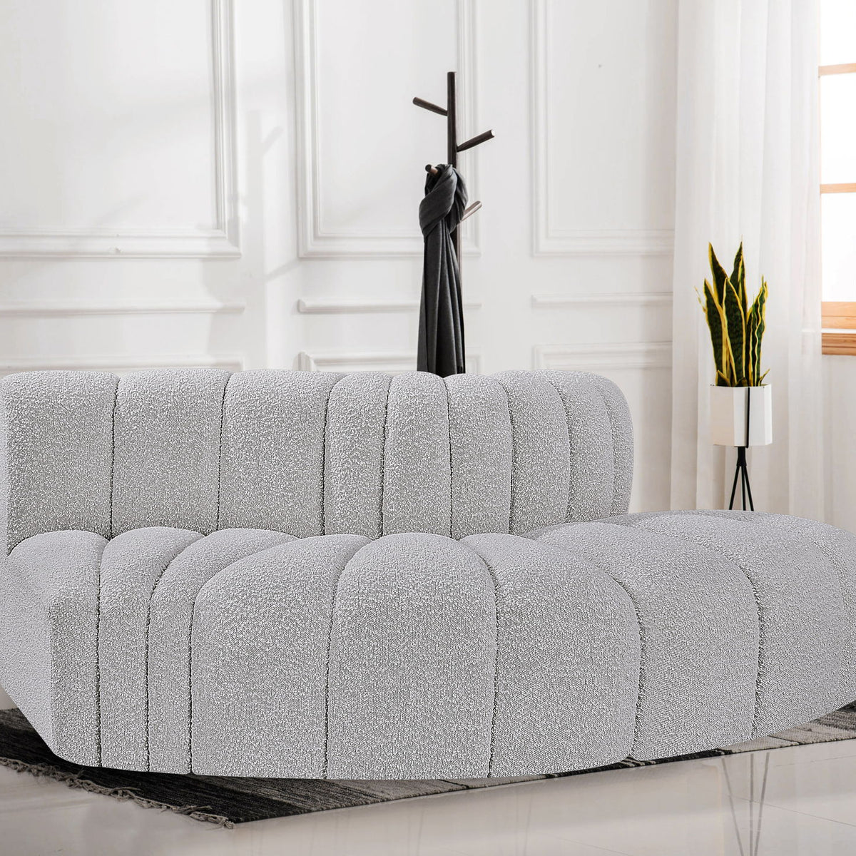 Arc - Boucle Fabric 3 Piece Modular Sofa