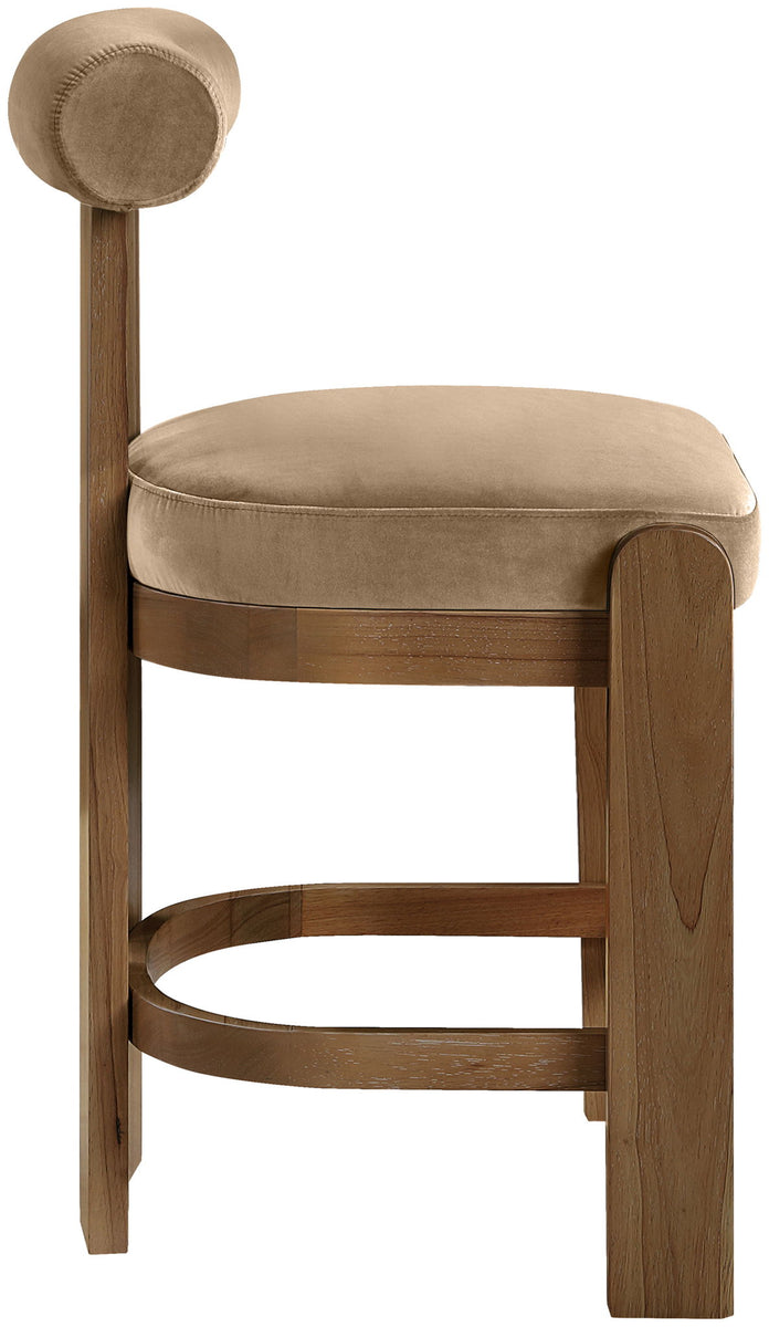 Arienzo - Velvet Upholstered Counter Stool (Set of 2)