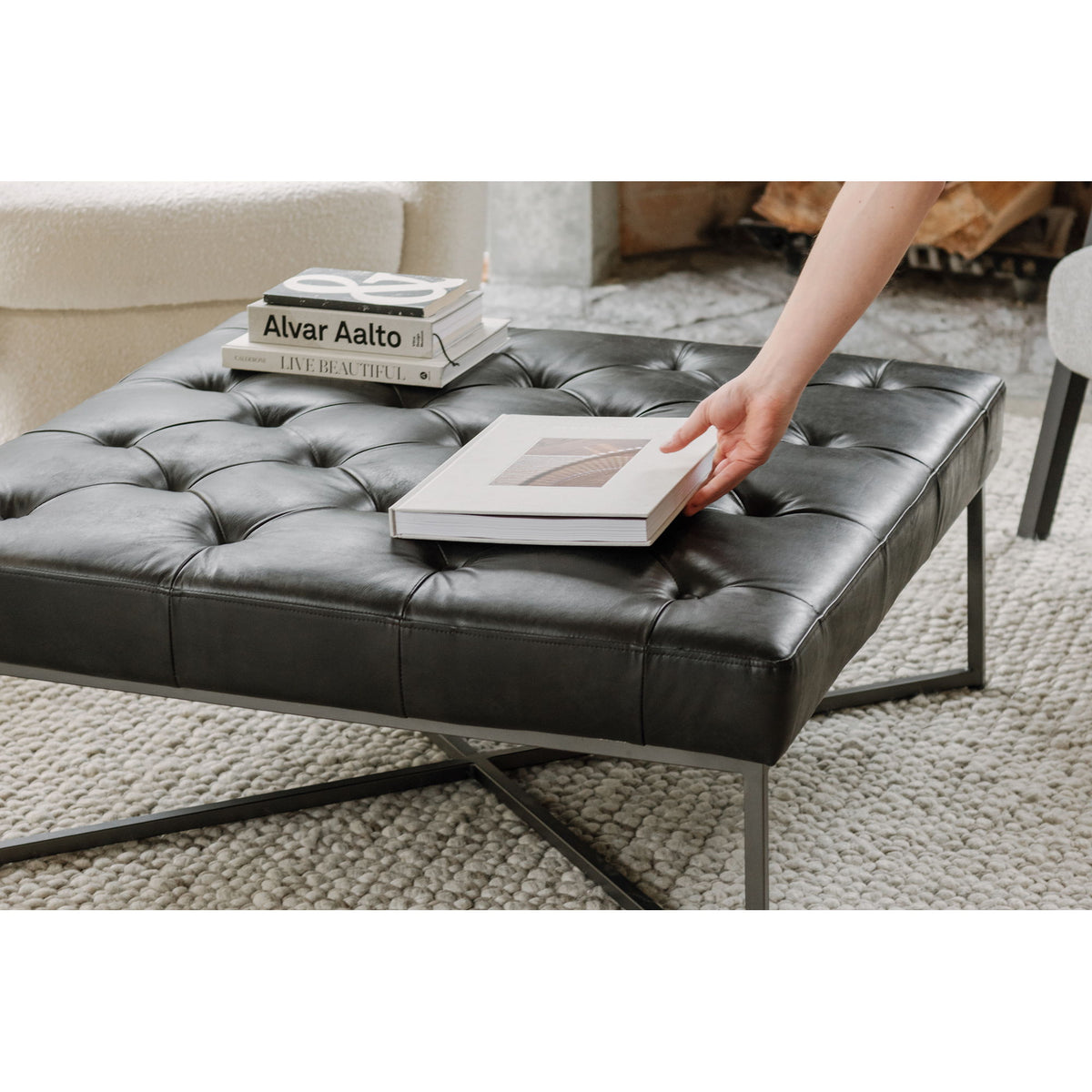 Thad - Ottoman - Black