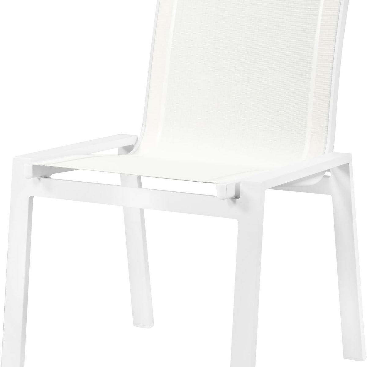 Nizuc - Outdoor Patio Dining Chair With White Frame (Set of 2)