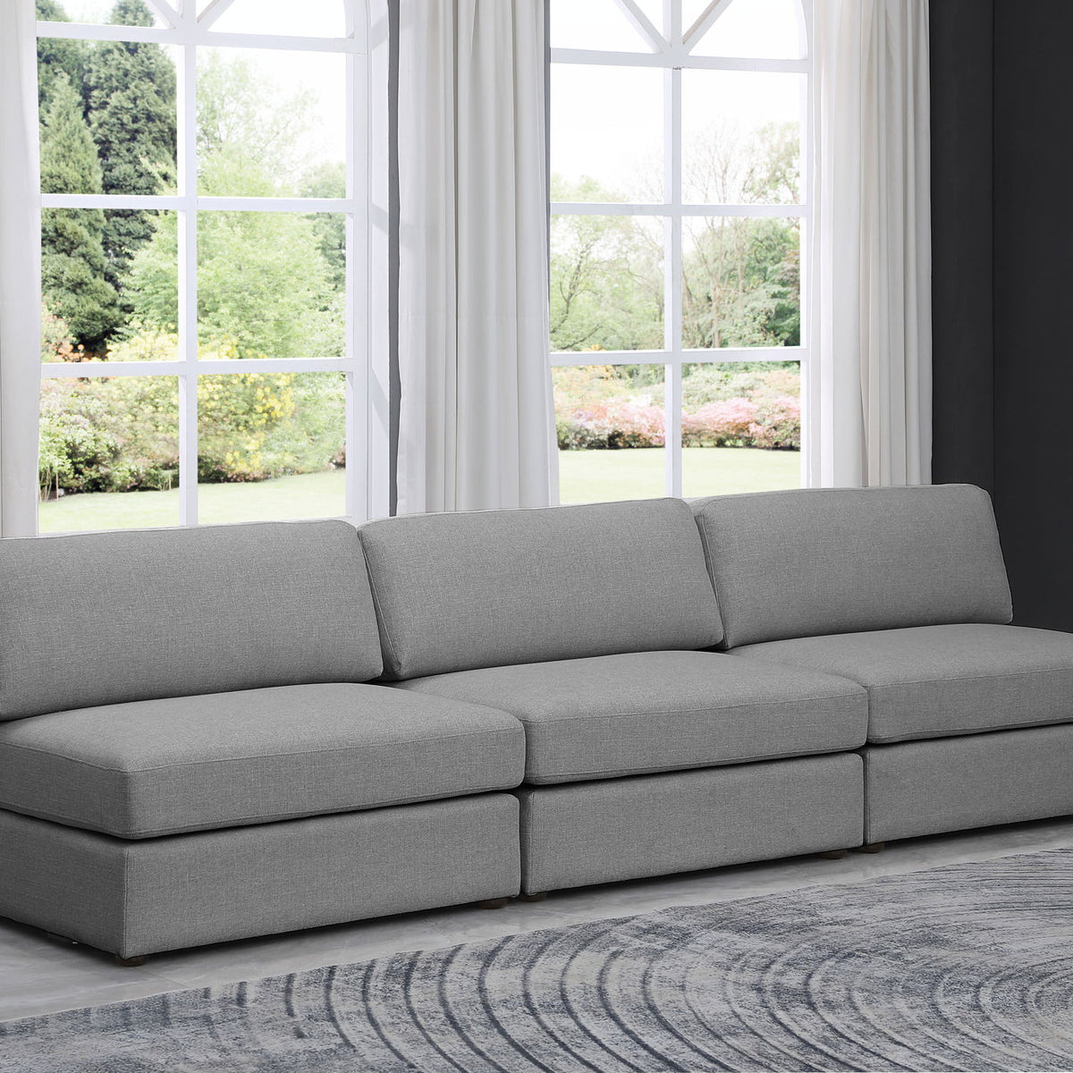 Beckham - Modular 3 Seat Armless Sofa