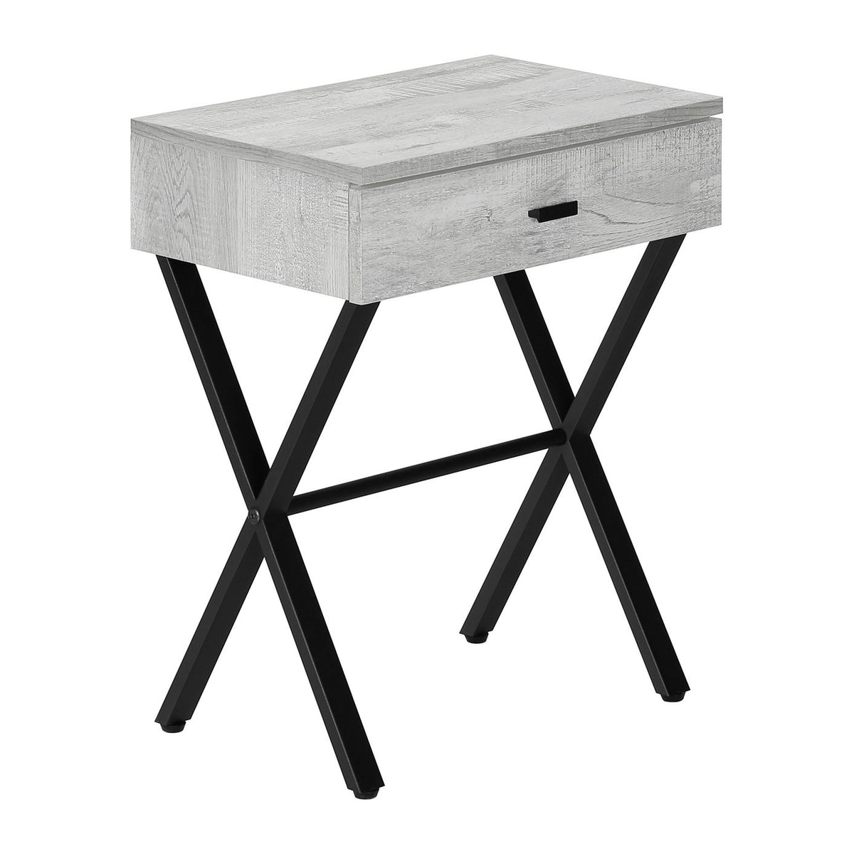Accent Side X Table, Storage Drawer, Contemporary & Modern