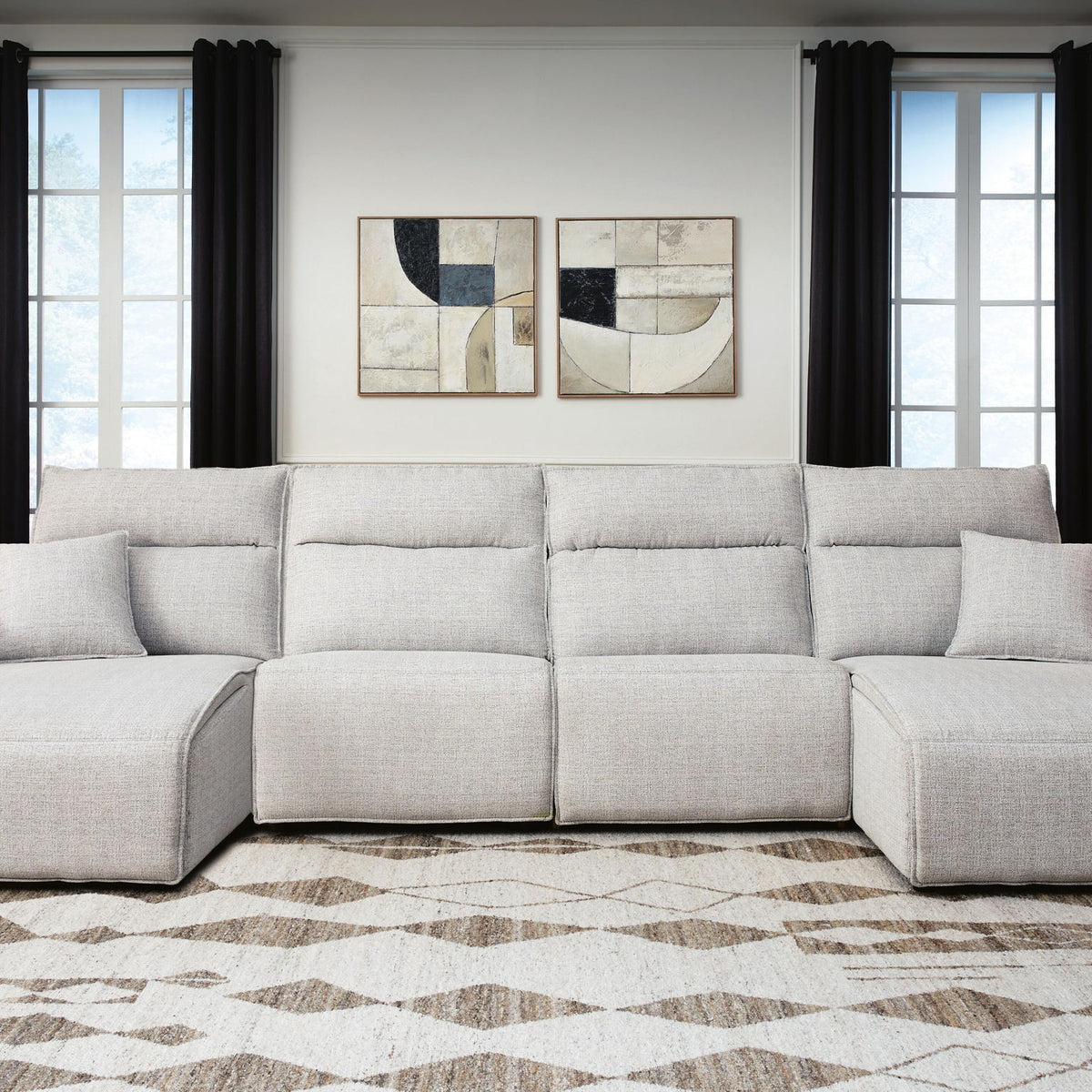 Modmax II - Reclining Sectional - Stone