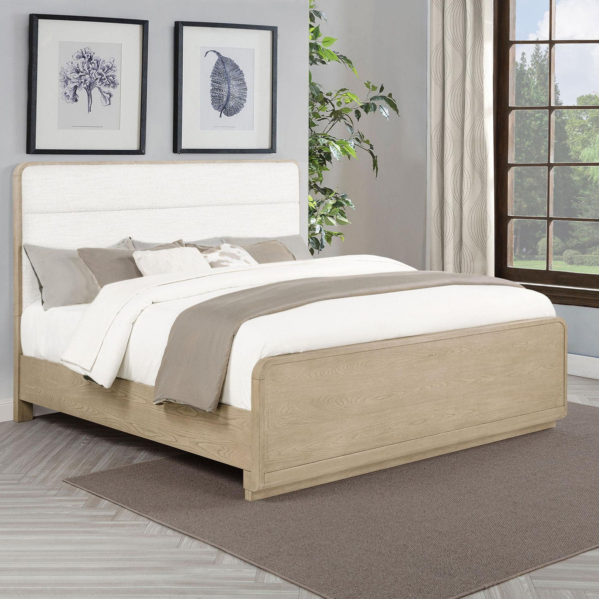 Ladera 56-inch Eastern King Panel Bed Light Elm