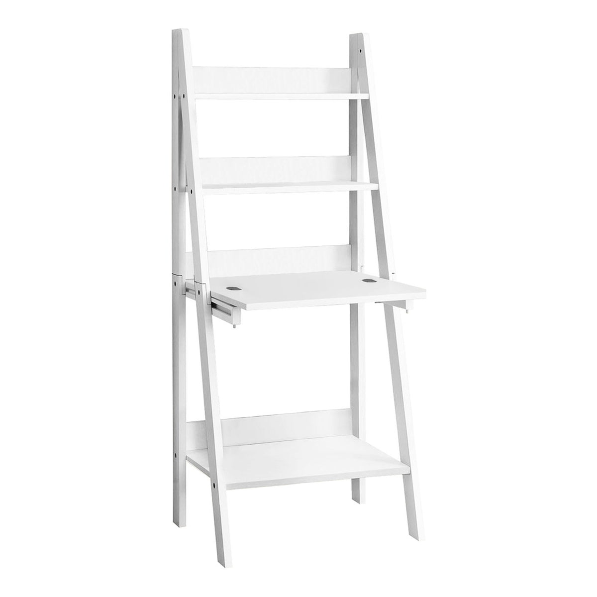 Computer Desk For Home Office, Laptop, Leaning, Storage Shelves
