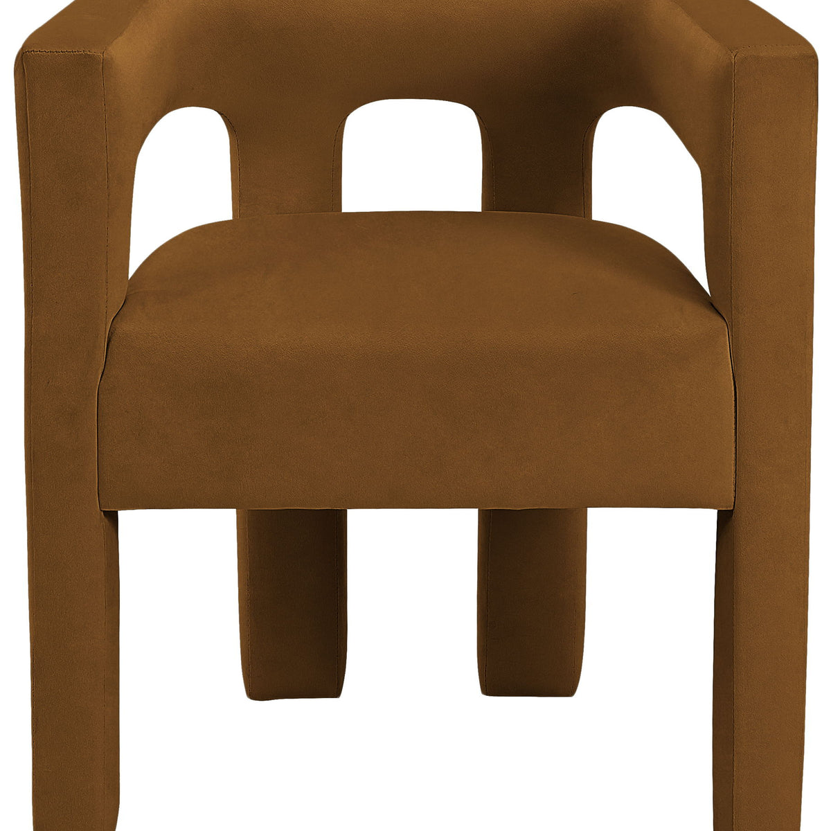 Athena - Velvet Dining Chair - Saddle