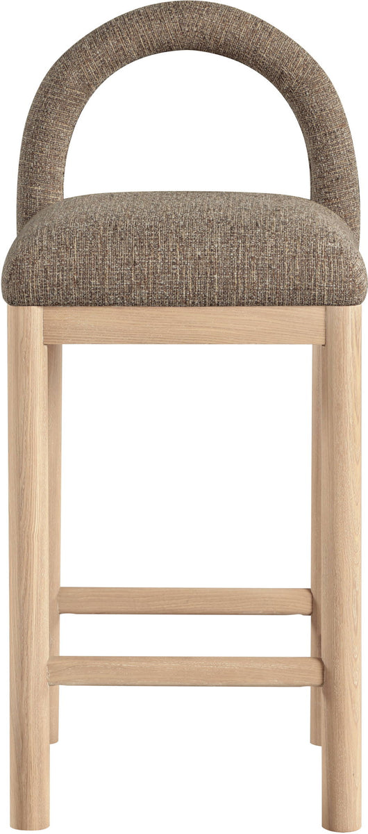 Conrad - Linen Counter Stool With Natural Legs