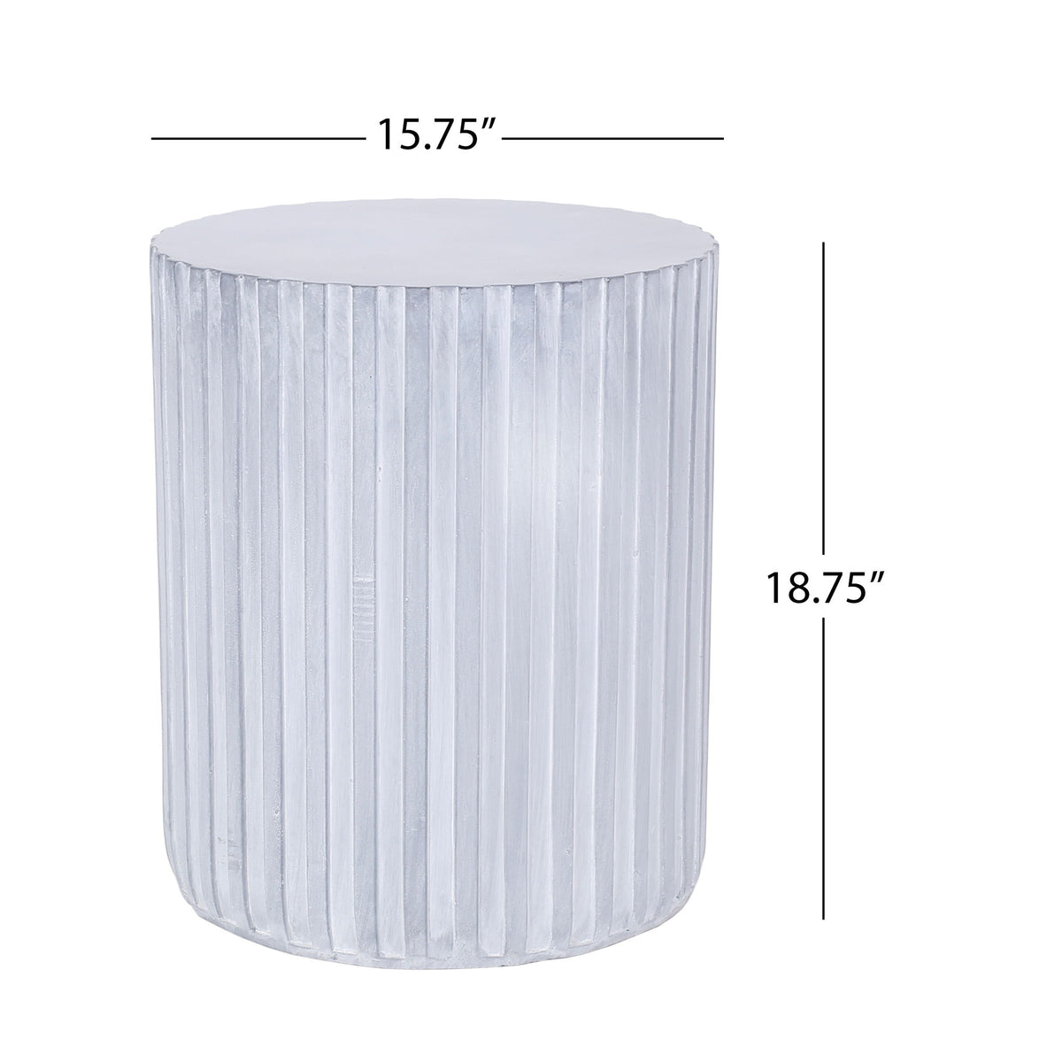 End Table, Outdoor - Light Blue