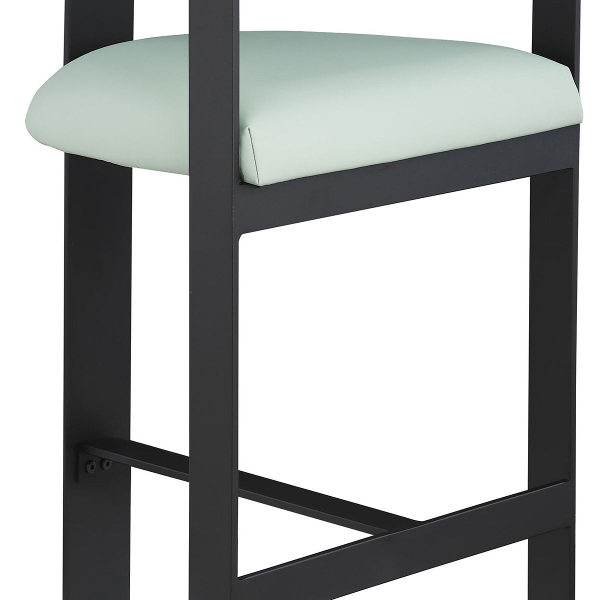 Romeo - Faux Leather Counter Stool With Black Base (Set of 2)