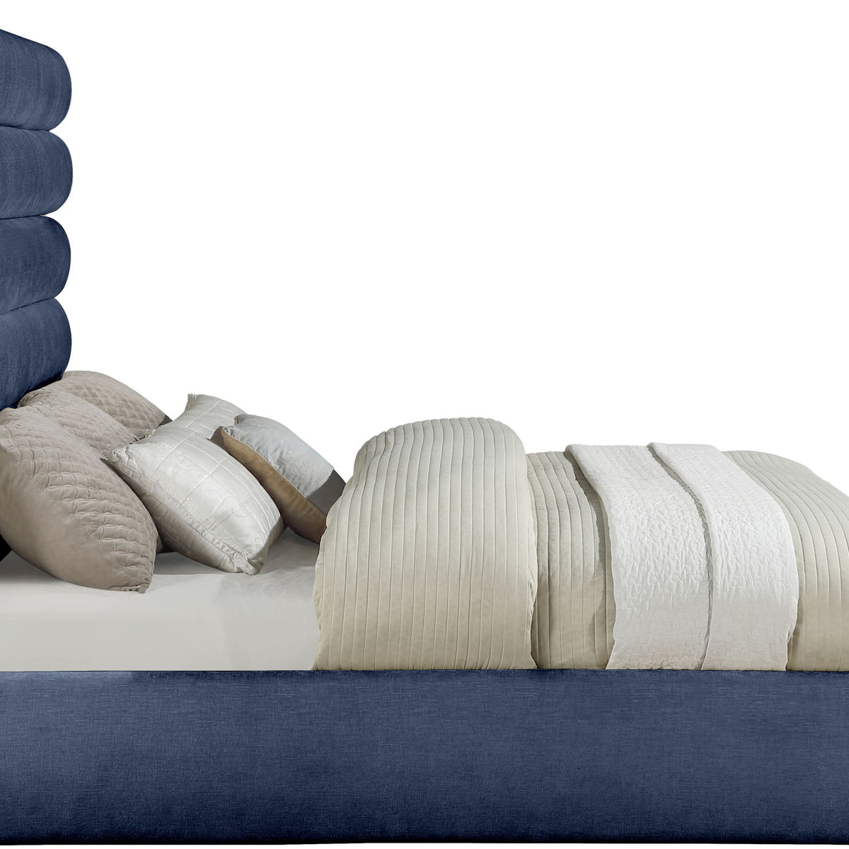 Adam - Chenille Fabric Bed With 70.5" Headboard