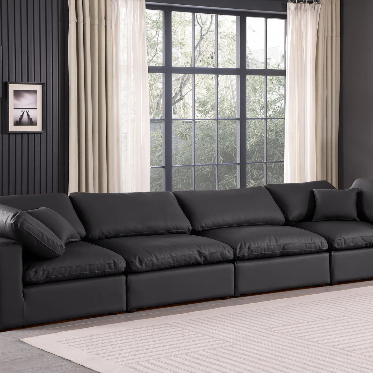 Comfy - Faux Leather Modular Sofa 4 Seats