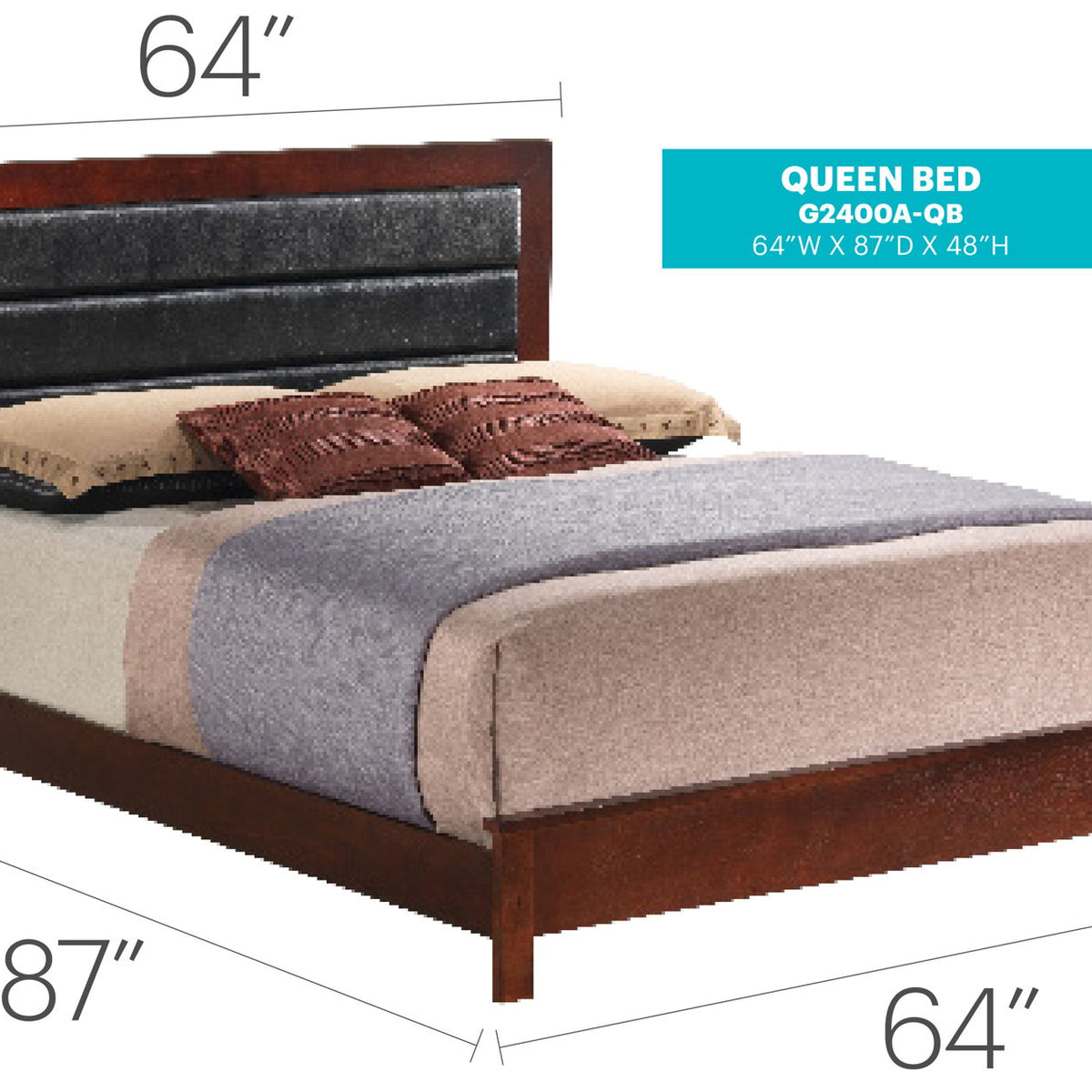 Transitional Modern Design Bed