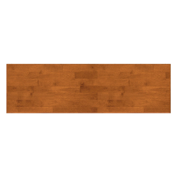 Warm brown wood plank panel with straight top and rectangular layout