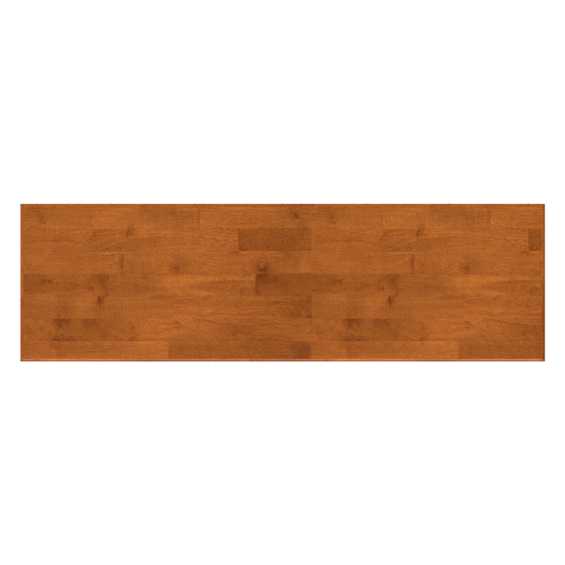 Warm brown wood plank panel with straight top and rectangular layout