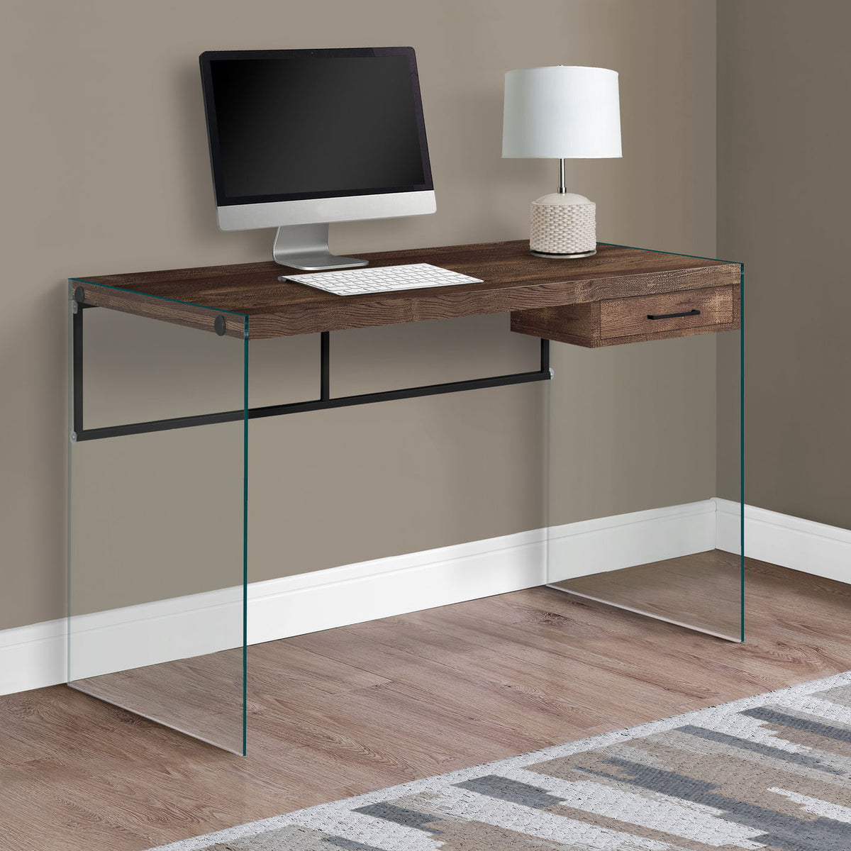 Contemporary Design Computer Desk For Home Office, Storage Drawers