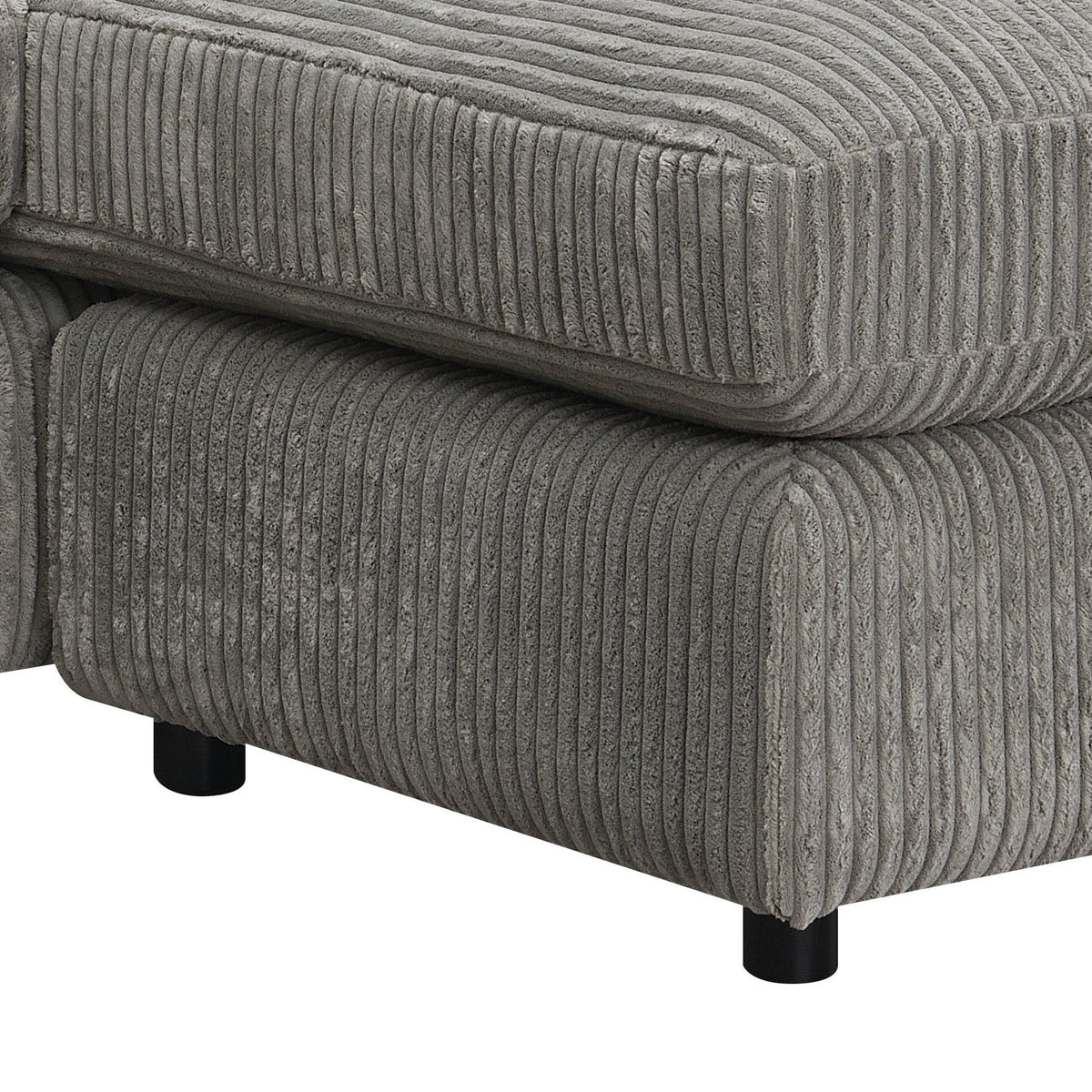 Tavia - Reversible Sectional Sofa With 6 Pillows - Gray