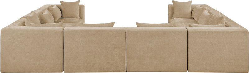 Stellar - 8 Piece Chenille Fabric Upholstered Modular Sectional