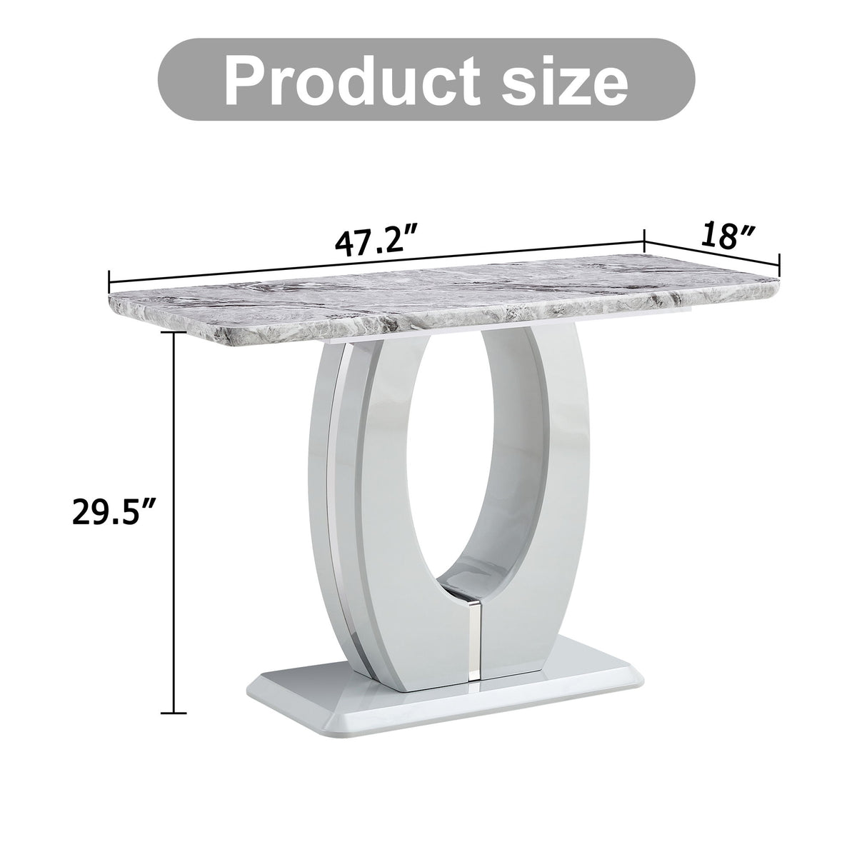 Modern Minimalist Rectangular Counter Bar Table