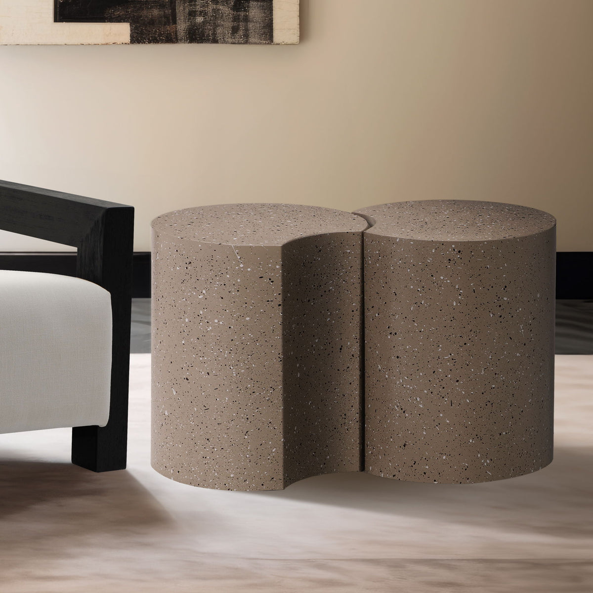 Dimple - End Table - Terazzo Finish