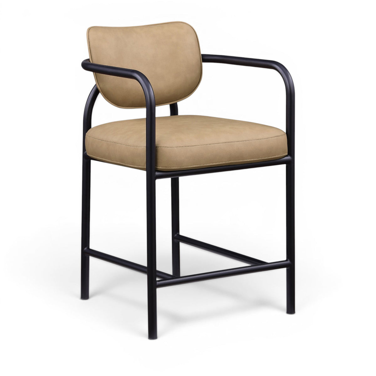 Serava - Faux Leather Upholstered Bar Stool - Tan