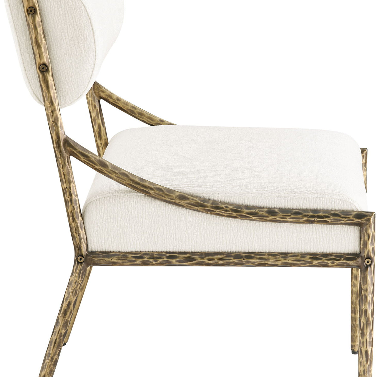 Bastille - Upholstered Dining Side Chair (Set of 2) - Brass Frame