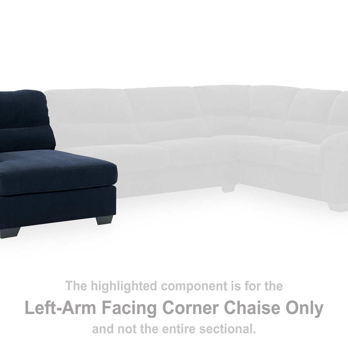 SimpleJoy - LAF Corner Chaise - Navy