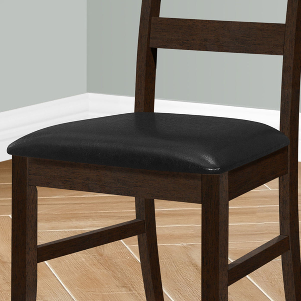 Dining Chair, Dining Room, Side, Upholstered, Transitional (Set of 2) - Black