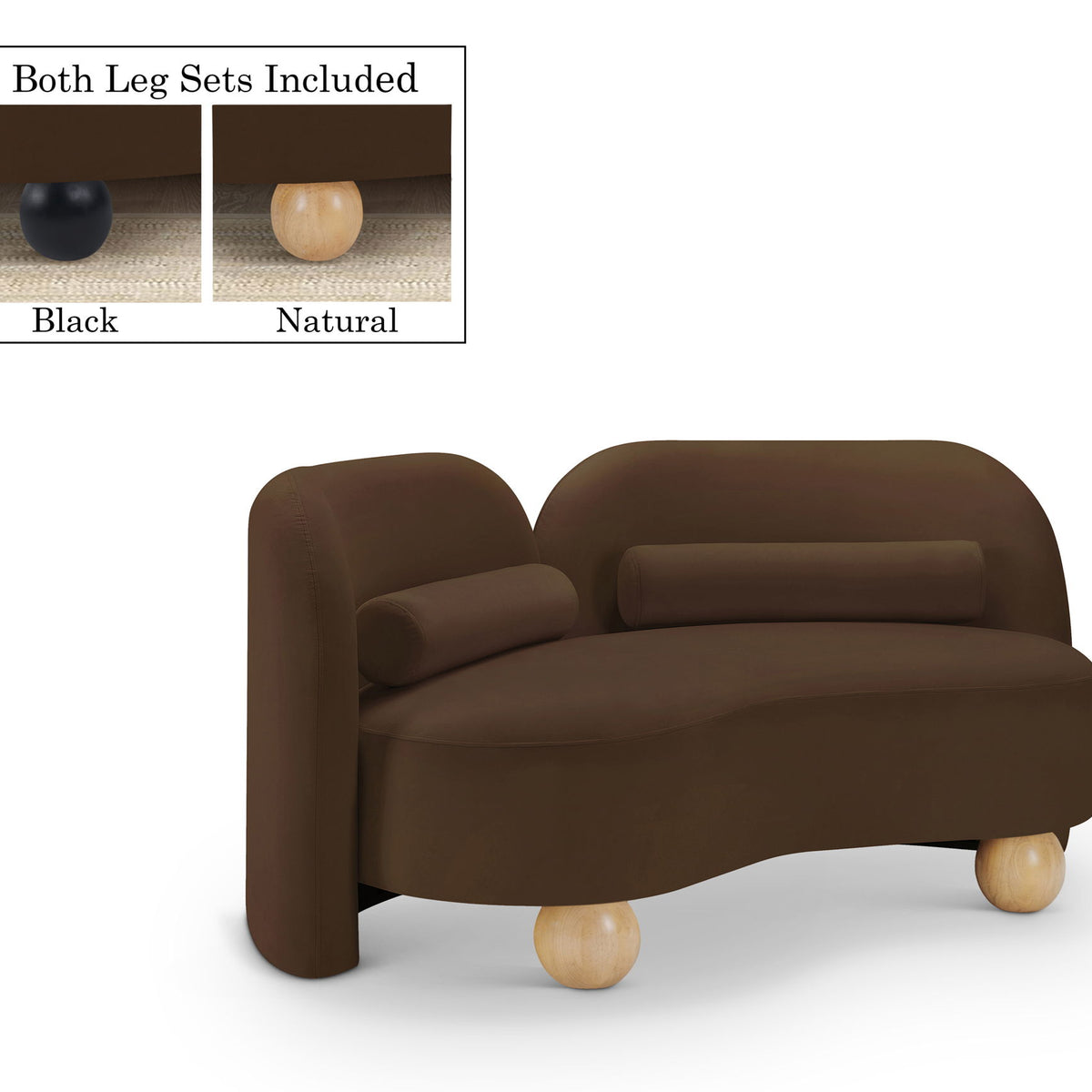 Daphne - Velvet Loveseat