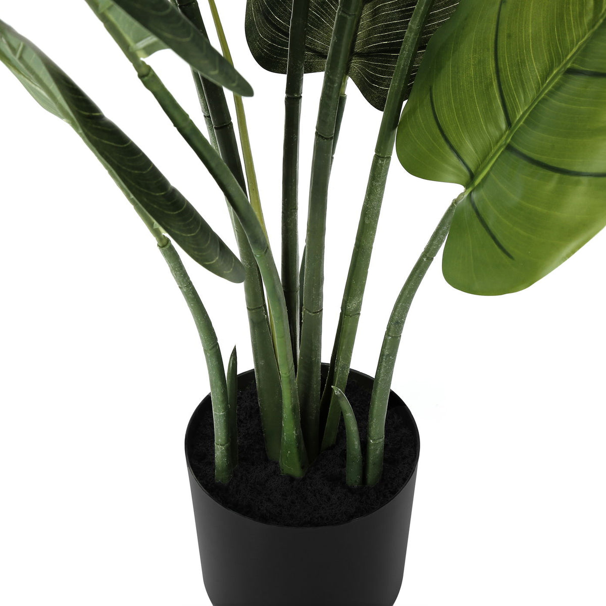 37" Tall, Artificial Plant, Aureum Tree, Indoor, Faux, Fake, Floor, Greenery, Potted, Real Touch, Decorative - Green / Black