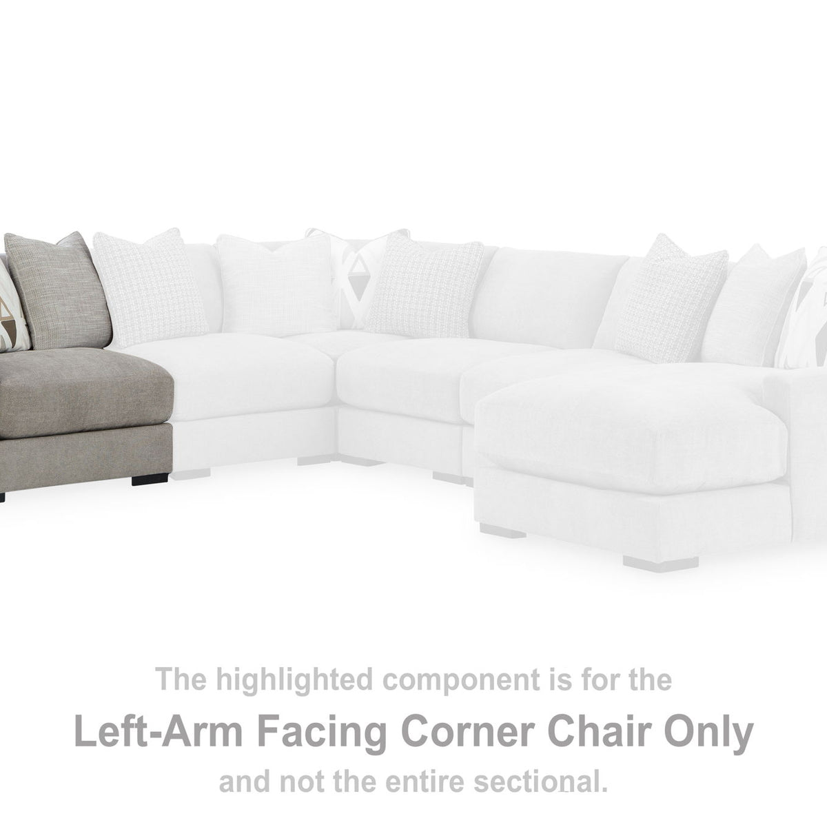 Aslan Court - Laf Corner Chair - Pebble