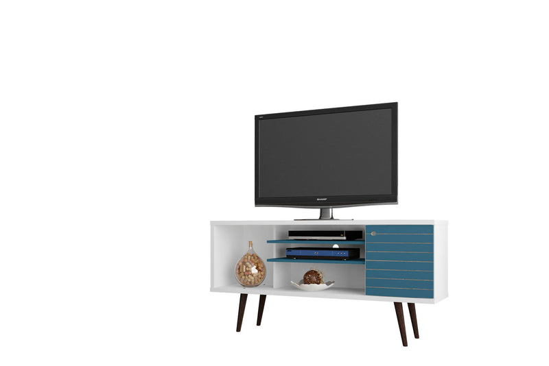 Manhattan Liberty - 53" TV Stand With White Frame