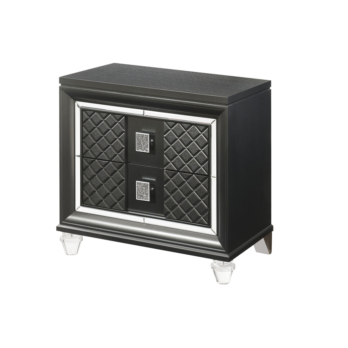 Sawyer - Metallic Nightstand - Gray