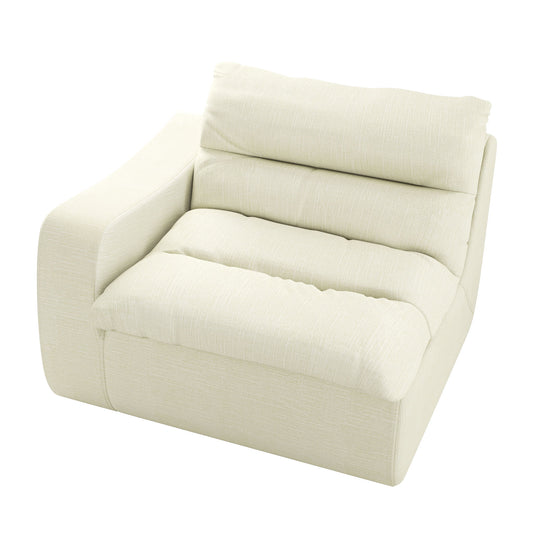 Modern Lazy Floor Sofa With Right Arm, Comfortable Beanbag Lounge