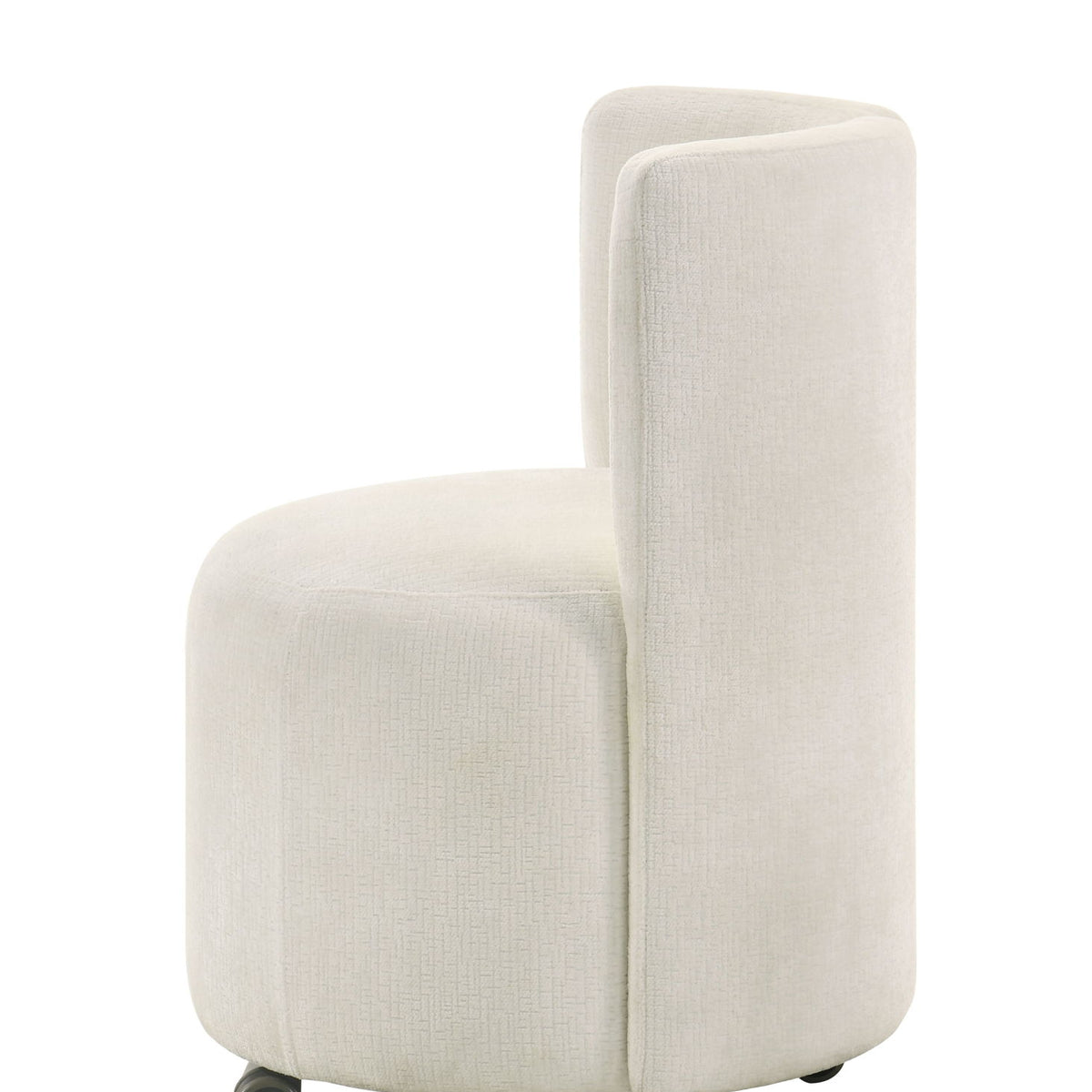 Blayde - Chenille Side Chair With Swivel (Set of 2) - White