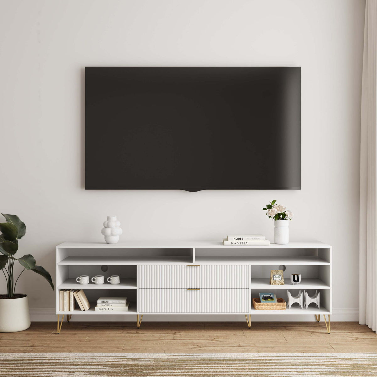 Manhattan Dumbo - Fluted TV Stand