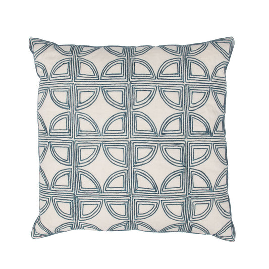 Villa Classics - Elea Pillow 22' x 22' - Ivory/Navy