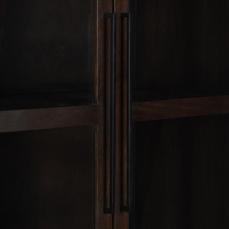 Rogers - Solid Wood Tall Cabinet - Dark Brown