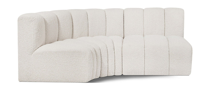 Arc - Boucle Fabric 3 Piece Sofa