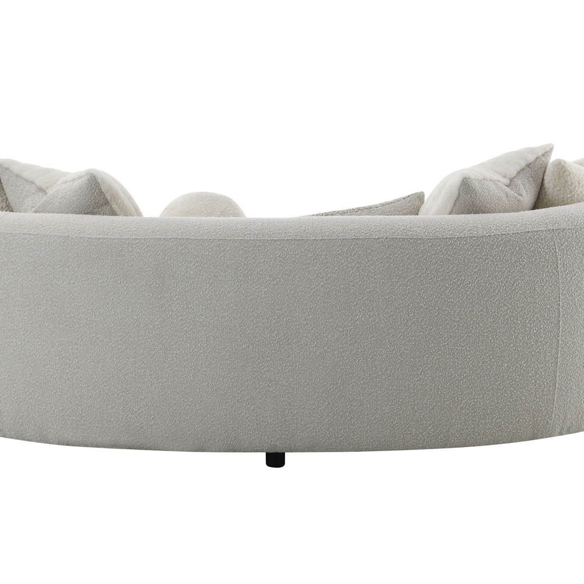 Iniko - Boucle Sofa With Toss Pillows - Beige