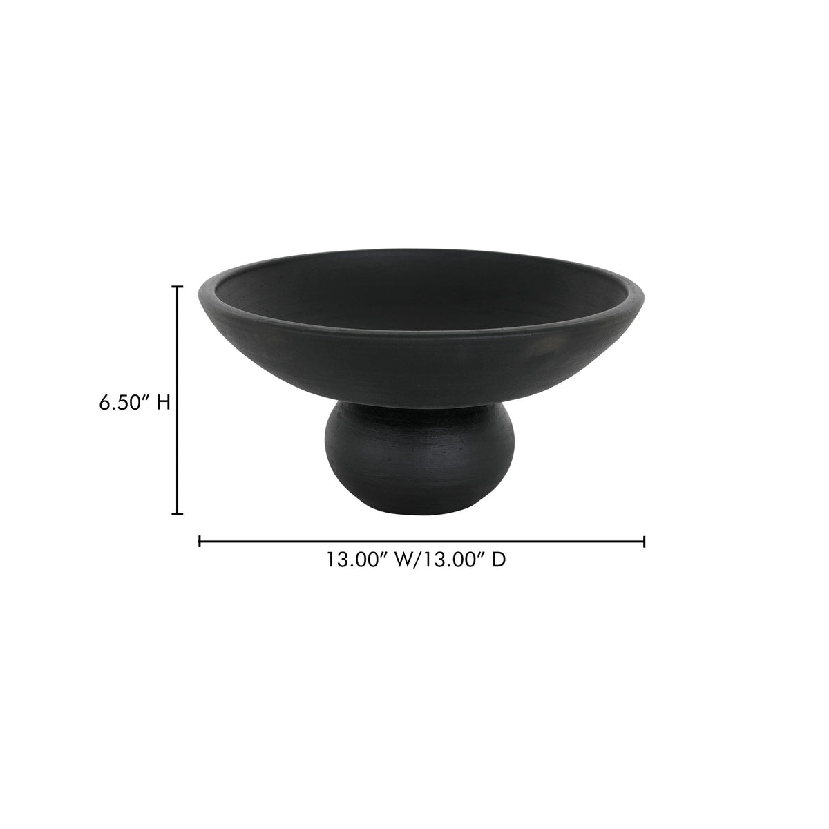 Asha - Decorative Bowl - Black Terracotta