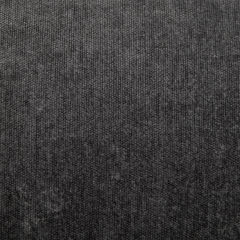 Close-up of dark gray textured upholstery fabric