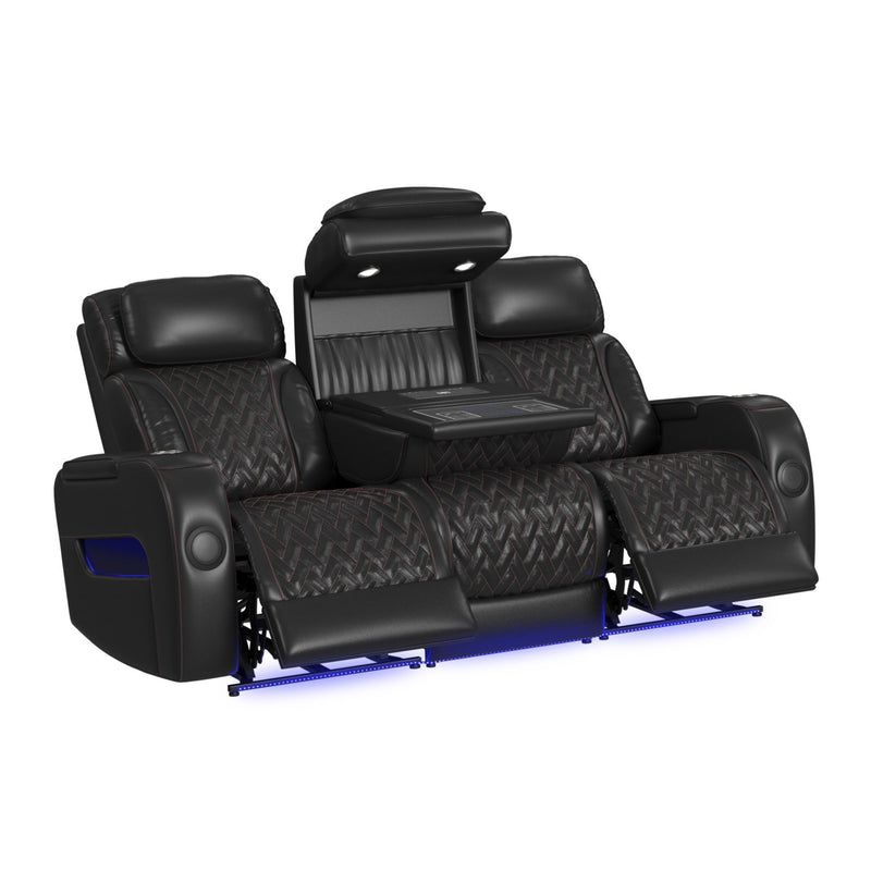 Prime Time - P3 Sofa With I Table, Reading Light, Heat, Massage, LED, And Speaker
