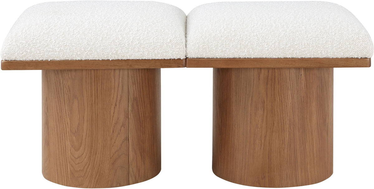 Pavilion - 2 Piece Modular Bench With Brown Base