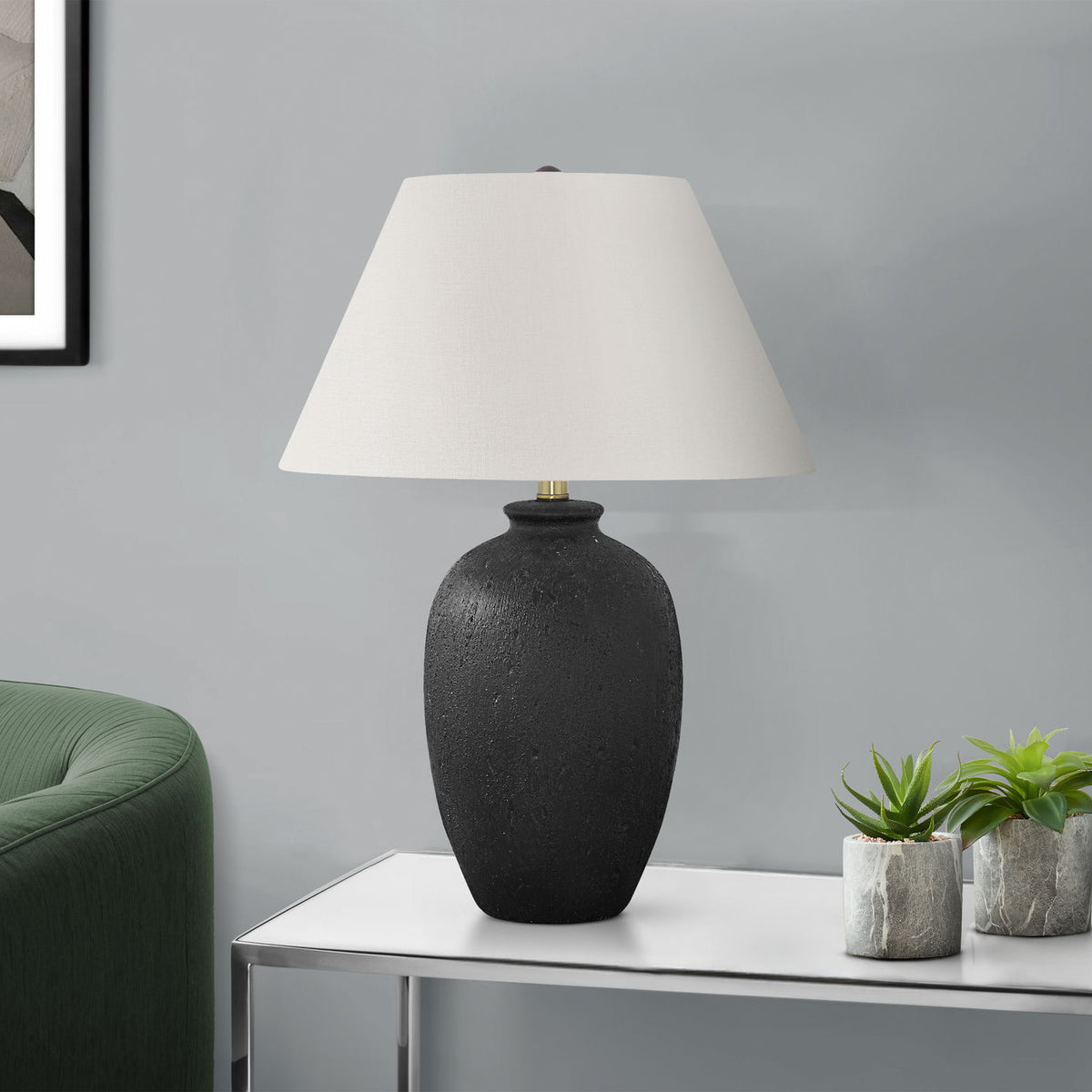 Lighting, Table Lamp, Ceramic, Modern - Black