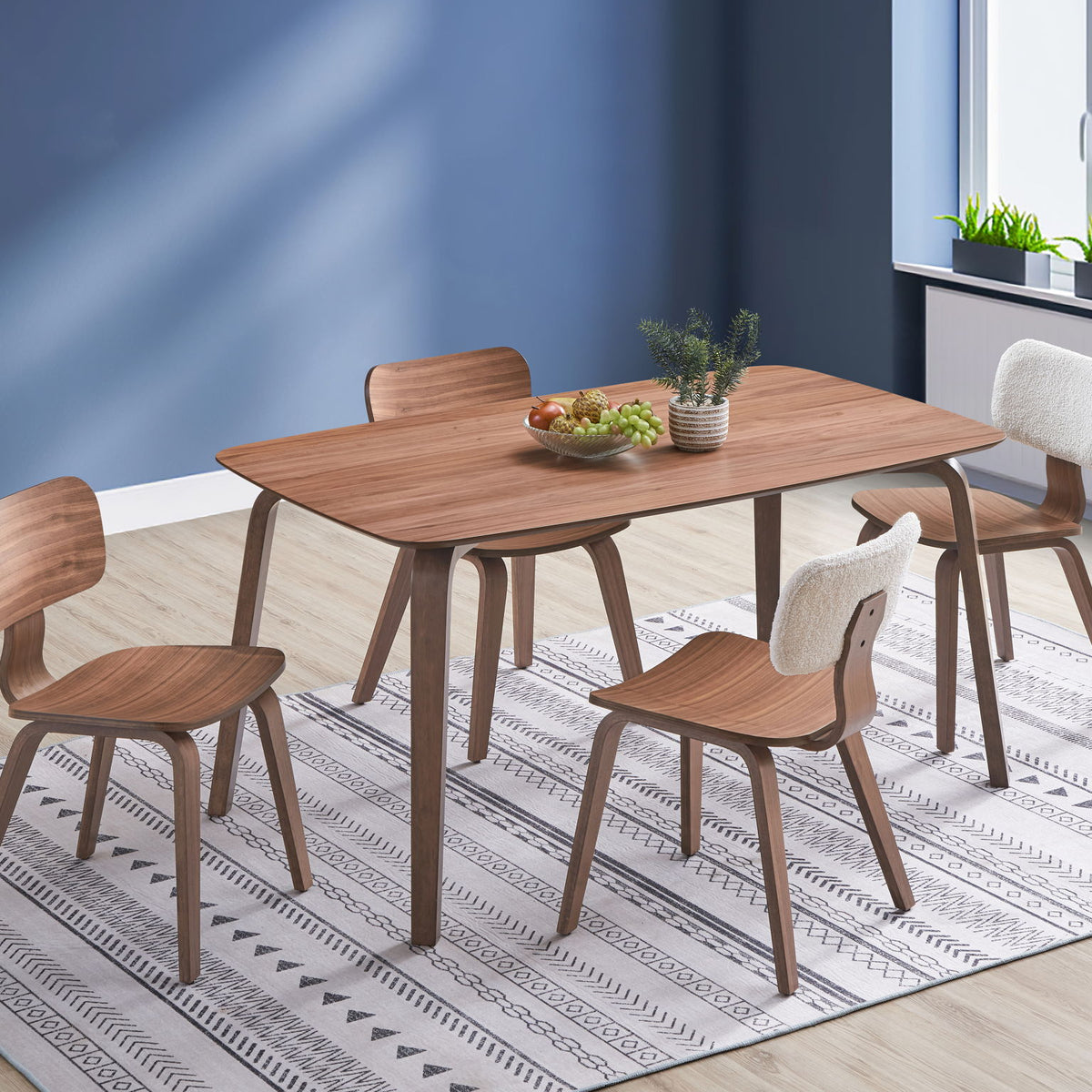 Casson - 5 Piece Dining Room Set - Walnut