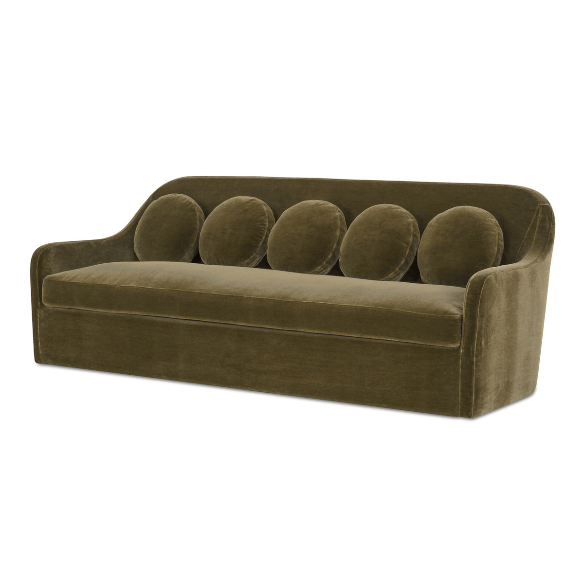 Rialto - Faux Mohair Sofa - Dark Green