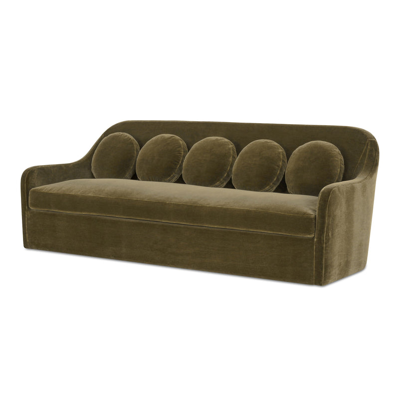 Rialto - Faux Mohair Sofa - Dark Green