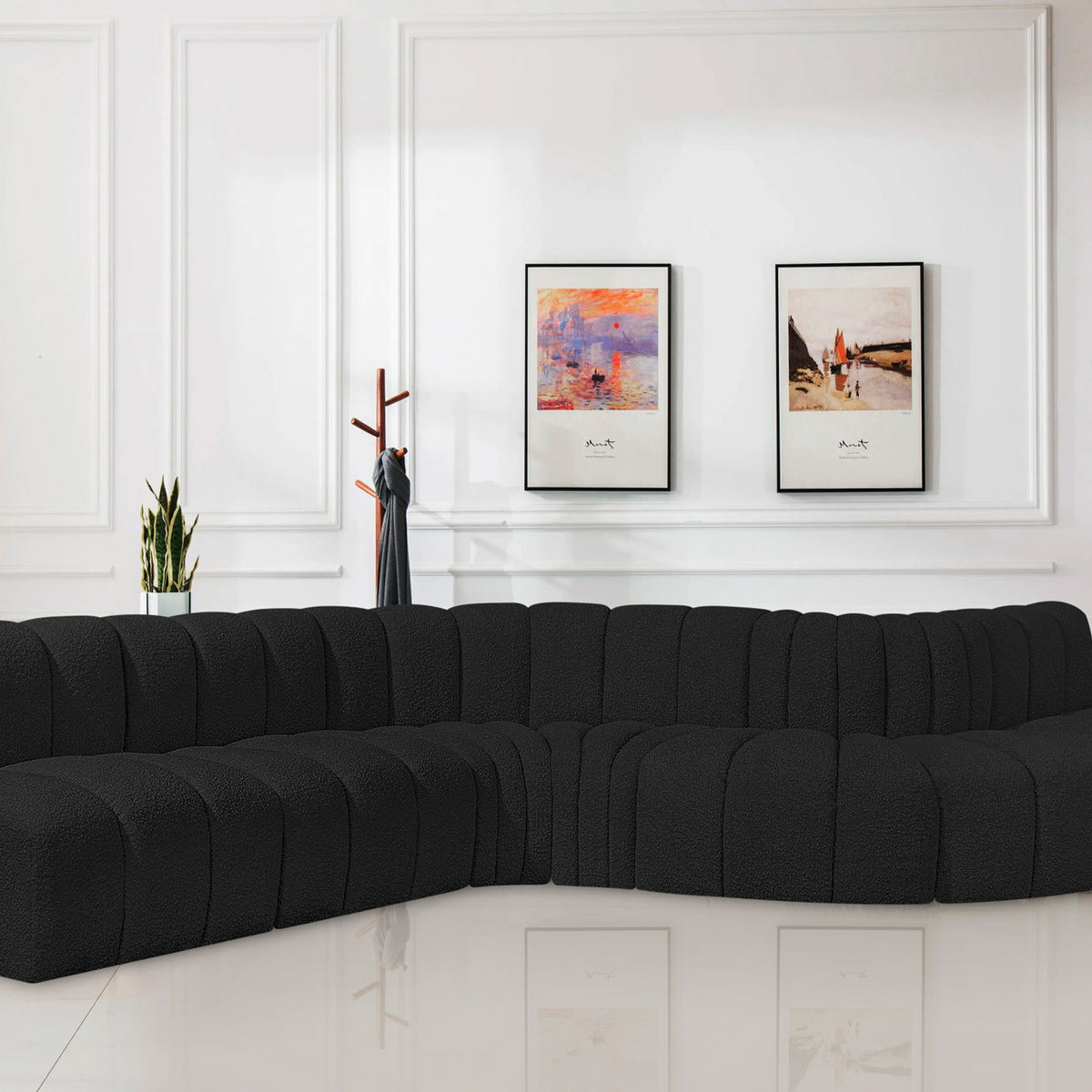Arc - Boucle Fabric 7 Piece Modular Sofa