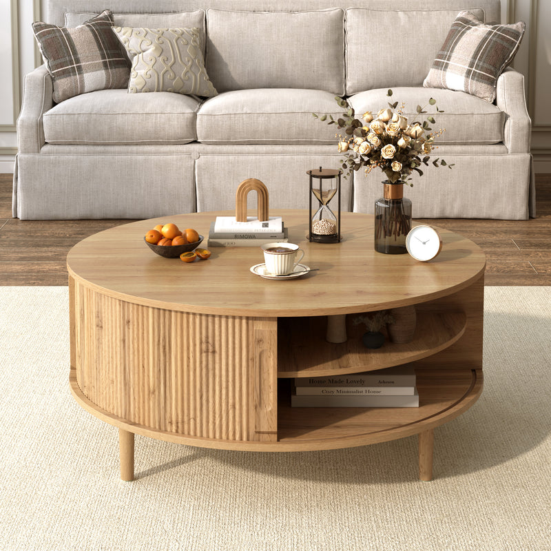 Lift-Top Coffee Table with Hidden Storage